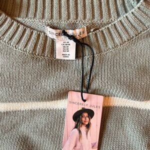 Sincerely Jules Jules& White Striped Crewneck Sweater